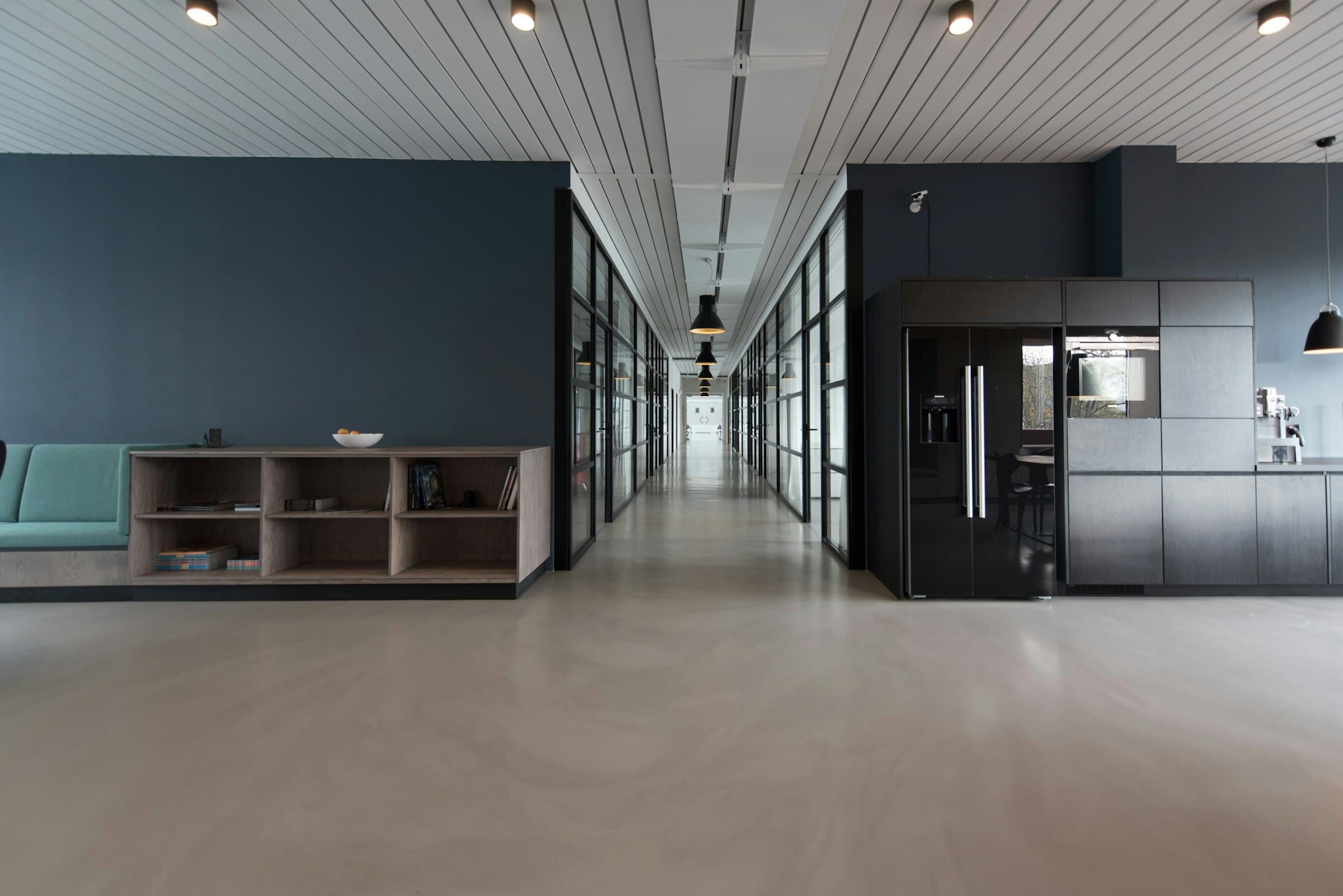 Bright modern open-plan office with desks and daylight