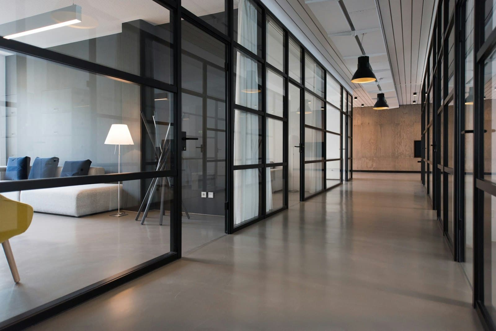 Modern commercial office interior representing corporate environments