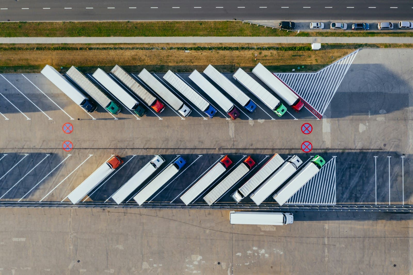 Industrial logistics yard representing facility operations