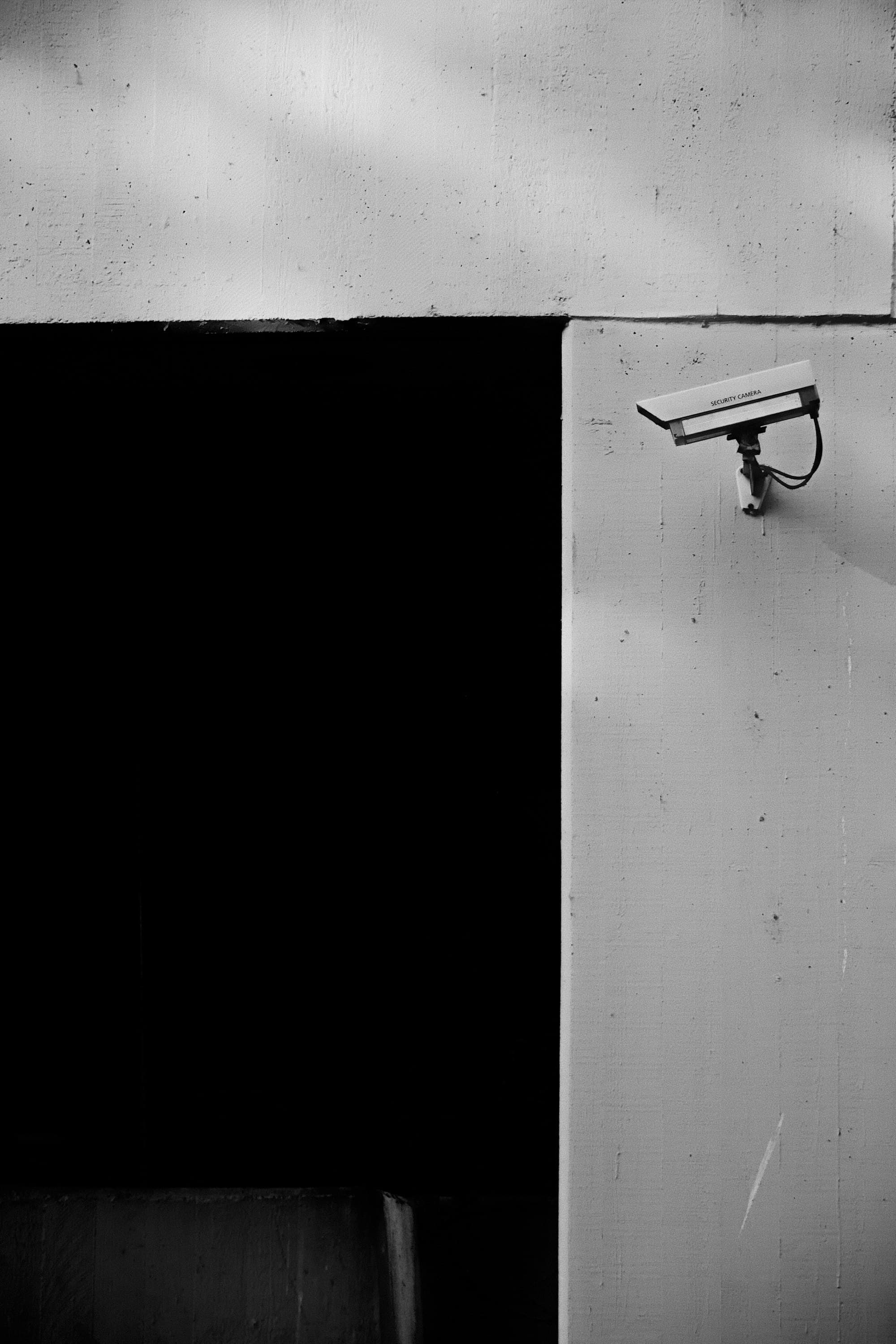 Wall-mounted security camera for commercial surveillance